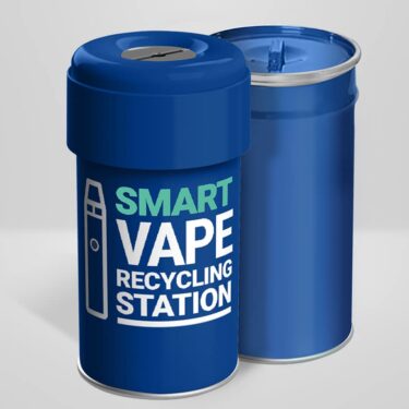 Smart disposable-vape container suitable for public and commercial buildings
